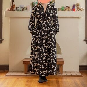 Zara Emile Dress Women's Size Small Black and White Print NWT